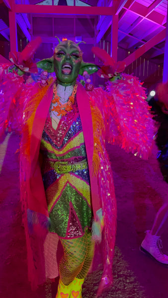 Iridescent Pink Sequin Kimono