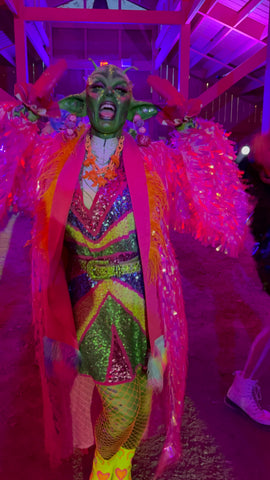 Iridescent Pink Sequin Kimono