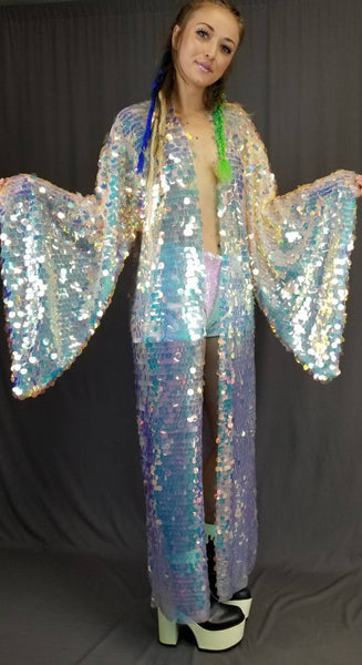 Choose Your Color - Bell Sleeve Sequin Kimono