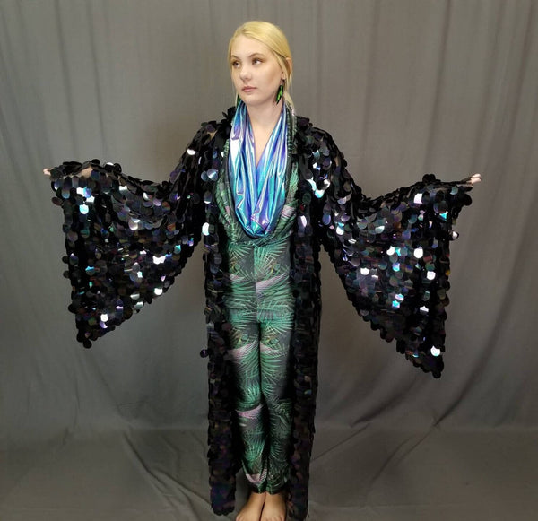 Choose Your Color - Bell Sleeve Sequin Kimono