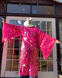 Iridescent Pink Sequin Kimono