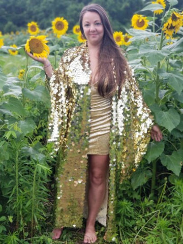 Choose Your Color - Bell Sleeve Sequin Kimono