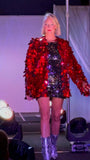 Sequin Jacket in Wide Straight Sleeve