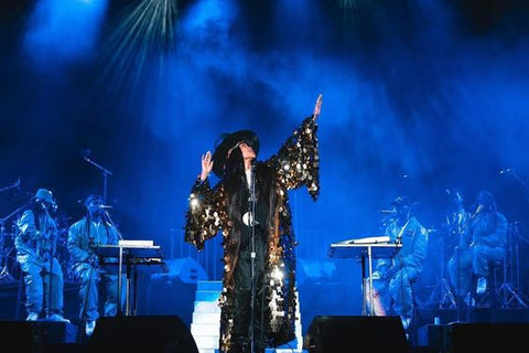 Gold Disco Ball Sequin Kimono | Rave Kimono | Burning Man⎪Bell Sleeve⎪Music Festival / Burlesque