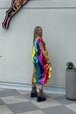 Rainbow Sequin Sleeveless Duster