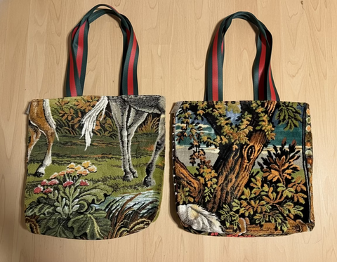 Italian Horse Tapestry Tote Bag A