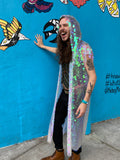 Translucent Iridescent Hooded Vest