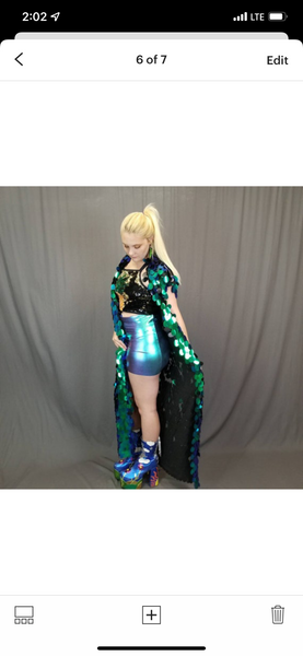 Sleeveless Green Sequin Vest