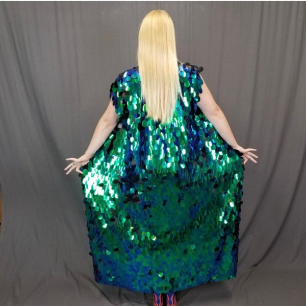 Sleeveless Green Sequin Vest