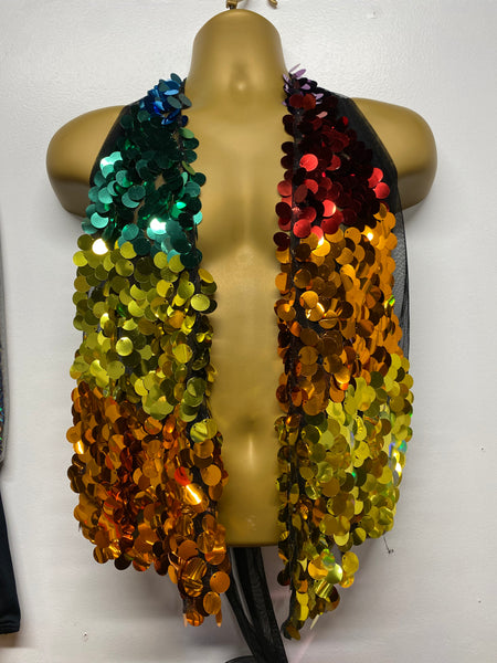 Sequin Halter Vest