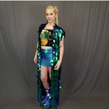 Sleeveless Green Sequin Vest