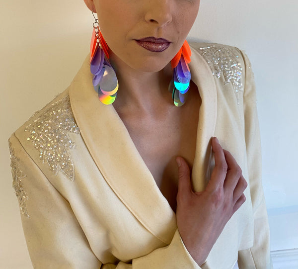 Orchid Ombré Sequin Earrings