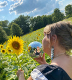 Monochrome Circle Sequin Earrings