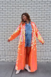 Iridescent Orange Sequin Duster