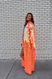 Iridescent Orange Sequin Duster