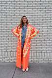 Iridescent Orange Sequin Duster
