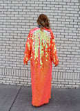 Iridescent Orange Sequin Duster