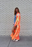 Iridescent Orange Sequin Duster