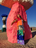 Rainbow Pride Sequin Kimono / Sleeveless Sequin Duster /Rave Kimono