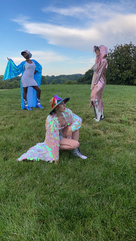 Ice Blue Bell Sleeve Kimono