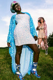 Ice Blue Bell Sleeve Kimono