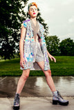 Holographic Iridescent Stripe Short Sequin Vest