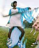 Ice Blue Bell Sleeve Kimono