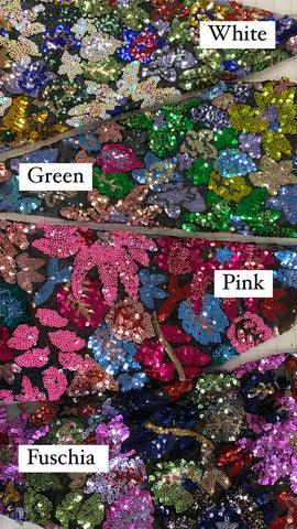 Floral Sequin Kimono