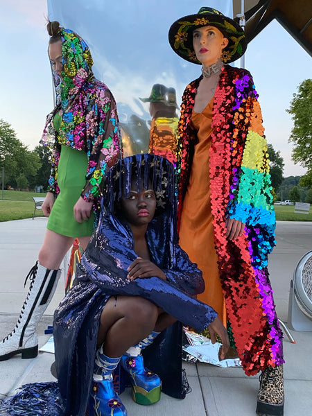 Hooded Cropped Bell Sleeve Kimono